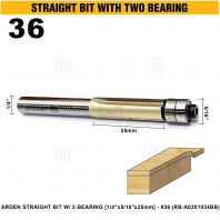 ARDEN STRAIGHT BIT W/ 2-BEARING 1/4"x5/16"x25mm #36 (RB-A0201034BB)