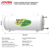 JOVEN STORAGE HEATER HORIZONTAL + HEAT ELEVATOR 15GAL JSH68HE