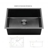 SORENTO KITCHEN SINK SRTKS6547-BL
