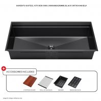 SORENTO STAINLESS STEEL KITCHEN SINK BLACK SRTKS1048-BL (1000x480x250MM)