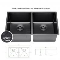 SORENTO HONEYCOMB KITCHEN SINK ONLY(BLACK) SRTKS7082-BL