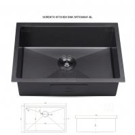 SORENTO KITCHEN SINK SRTKS6647-BL