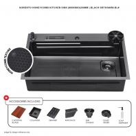 SORENTO HONEYCOMB KITCHEN SINK BLACK SRTKS8050-BL