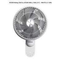 HOUM 80deg OSCILLATION WALL FAN 12" WHITE C-12W