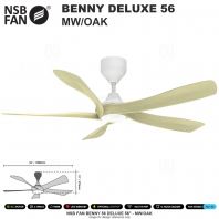 NSB FAN BENNY DELUXE 56" MW/OAK