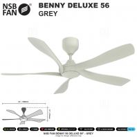 NSB FAN BENNY DELUXE 56" GREY