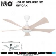 NSB FAN JOLIE DELUXE 52" MW/OAK