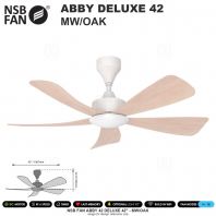 NSB FAN ABBY DELUXE 42" MW/OAK