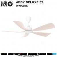 NSB FAN ABBY DELUXE 52" MW/OAK