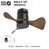 NSB KELLY DC CEILING FAN 22" MB-MAH