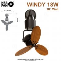 NSB FAN WINDY 18W MB/MAH (WOOD BLADE)
