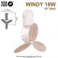 NSB FAN WINDY 18W MW/OAK (WOOD BLADE)