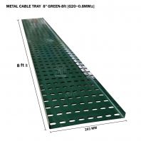 METAL CABLE TRAY 8" GREEN 8ft G20 0.8MM��