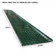 METAL CABLE TRAY 10" GREEN 8ft G20 0.8MM��