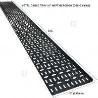 METAL CABLE TRAY 10" MATT BLACK 8ft G20 0.8MM��