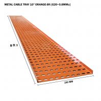METAL CABLE TRAY 10" ORANGE 8ft G20 0.8MM��