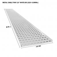 METAL CABLE TRAY 10" WHITE 8ft G20 0.8MM��