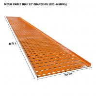 METAL CABLE TRAY 12" ORANGE 8ft G20 0.8MM��