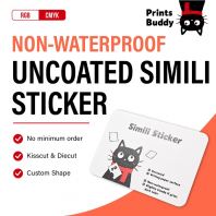 Uncoated Simili White Sticker