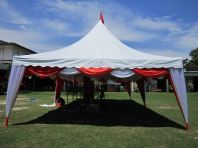 High Top Arabian Canopy with Scallop & Cover Leg