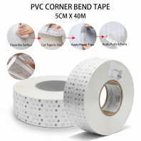 PVC CORNER BEND TAPE DRYWALL 5CM X 40M   WALL CRACK REPAIR JOINT TAPE FOR PUTTY & PAINTING