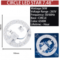 STAR 36W LED LIGHT SOURCE CIRCULAR MODULE 6500K | MODULE 3 IN 1