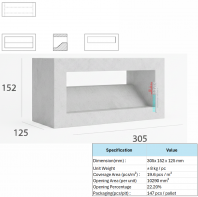 VENTILATION BLOCK - VB 501.125 | BLOK PENGUDARAAN KONKRIT | BATU ANGIN HIASAN DINDING