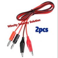 WSS (1pair) Banana Pin 4mm to Crocodile Clips Test lead Cable