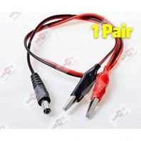 WSS(1pair) DC 2.1mm plug to Crocodile clips with cable arduino use