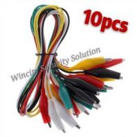WSS Alligator Clip Test Wires Battery Clips Crocodile Clips Cable 50cm (10 PCS)