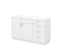 Swinging Door + Fixed Pedestal 4D - White - UT60 Series