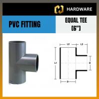 PVC FITTING EQUAL TEE [6'']