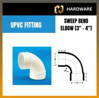 UPVC FITTING SWEEP BEND ELBOW [3'' - 4'']