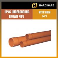 UPVC UNDERGROUND BROWN PIPE WITH SIRIM [4'']