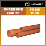 UPVC UNDERGROUND BROWN PIPE WITH SIRIM [4'' 3FT]
