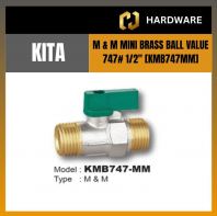 KITA M & M MINI BRASS BALL VALUE 747# 1/2'' [KMB747MM]