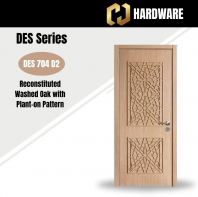 DES Series are doors that conveys a fresh and simple look for designing modern interiors DES 704 D2 Reconstituted Washed Oak with Plant-on Pattern