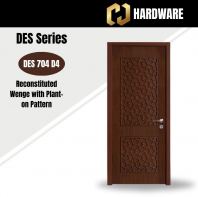DES Series are doors that conveys a fresh and simple look for designing modern interiors DES 704 D3 Reconstituted Wenge with Plant-on Pattern