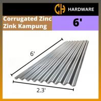 CORRUGATED ZINC 6' / ZINK KAMPUNG 6'