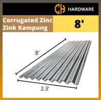 CORRUGATED ZINC 8' / ZINK KAMPUNG 8'