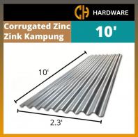 CORRUGATED ZINC 10' / ZINK KAMPUNG 10'