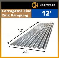 CORRUGATED ZINC 12' / ZINK KAMPUNG 12'