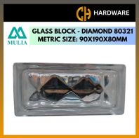 GLASS BLOCK 80321 (DIAMOND) - 90mm x 190mm x 80mm