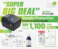 [Bundle Promotion] Xprinter XP-DT426B Printer & Printed Sticker (20 rolls)