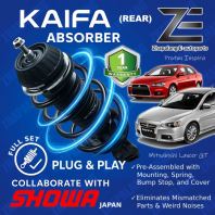 KAIFA Rear Shock Absorber Assembly Set for Proton Inspira, Mitsubishi Lancer GT | Complete Plug &amp;amp; Play Unit (2pcs)