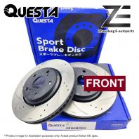 Questa Sport Brake Disc Rotor Front   Nissan Grand Livina / Latio   Slotted Drilled