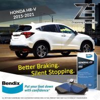 Bendix GCT Front Brake Pad Honda HR-V RU T7A 2015-2021 - Present DB2355 General CT