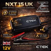 CTEK NXT 15 UK Battery Charger & Maintainer | 15A Professional Power for Lead-Acid & Lithium (LiFePO4) Batteries