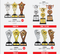 Exclusive White Silver Trophy