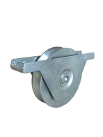 KERISA Heavy Duty Galvanized V Groove Steel Wheel With Half Rigid Bracket (Size 3"~5")